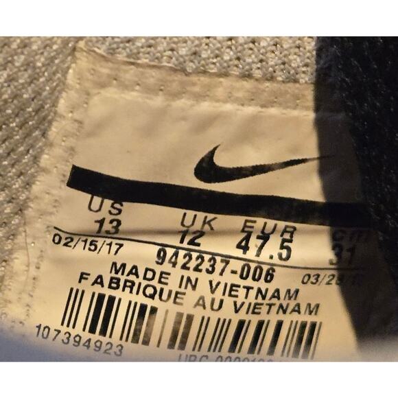 Nike SB Delta Force Mens 13 Black Red Low Top Skate Shoes Suede Leather Preowned - Picture 2 of 5